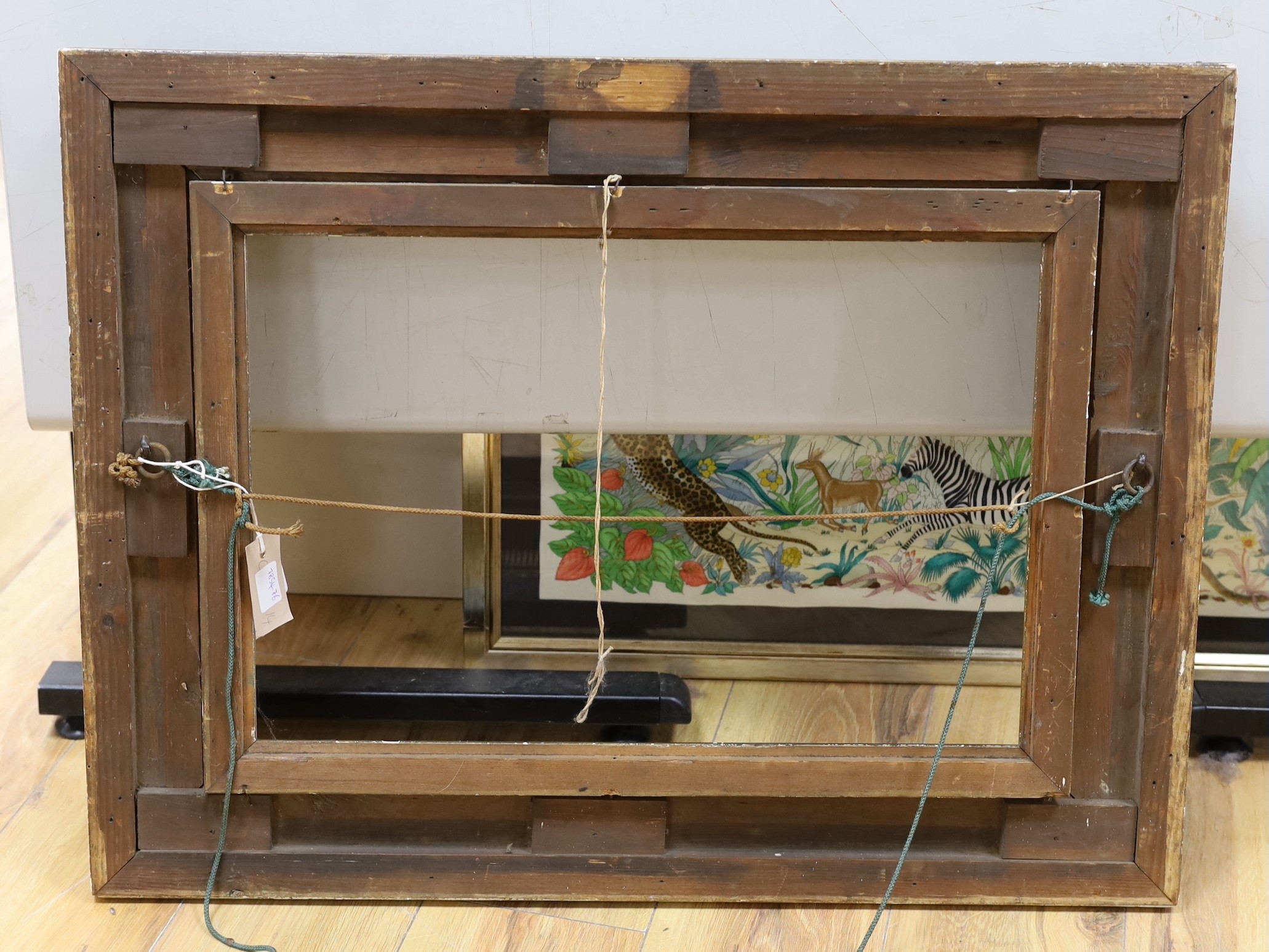 A late Victorian gilt gesso picture frame, aperture 52 x 34cm, overall 76 x 58cm